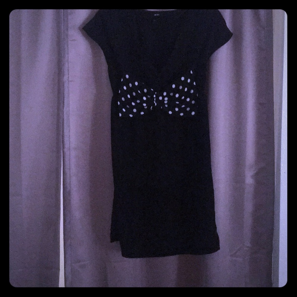 A casual black dress
